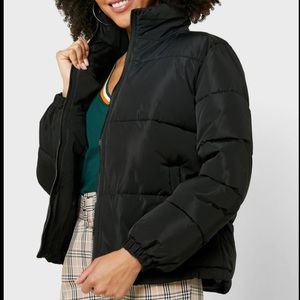 Black puffer coat